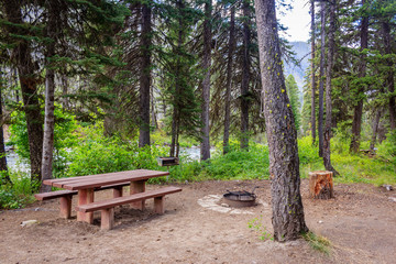 Creek side campsite