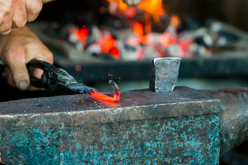 Detail of the vintage blacksmith workshop