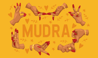 Mudra pattern indian hands vector yoga meditation fingers gesture relaxation harmony illustration backdrop of religion spiritual pray background wallpaper
