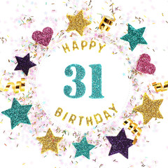 Square format greeting card with the inscription 