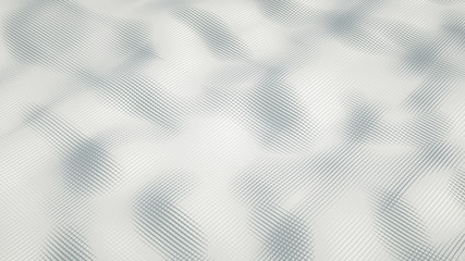 Beautiful white fantasy abstraction from cubes. 3d illustration, 3d rendering.