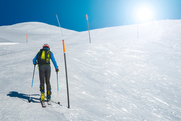 Fototapeta na wymiar Ski mountaineering scene