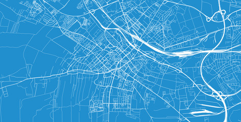 Urban vector city map of Gliwice, Poland