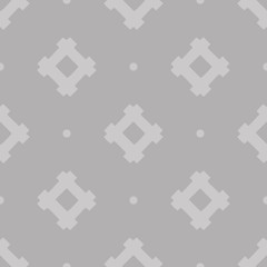Obraz premium Gray abstract vector Ethnic geometric seamless pattern on gray background