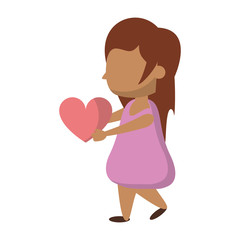 Beautiful girl cartoon isolated Vector illustration