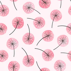 Cercles muraux Polka dot Motif de fleur aquarelle abstraite sans soudure. Fond floral rose.