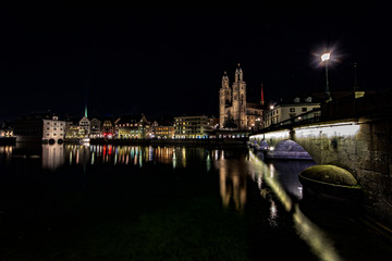 Fototapeta premium Zurich at night
