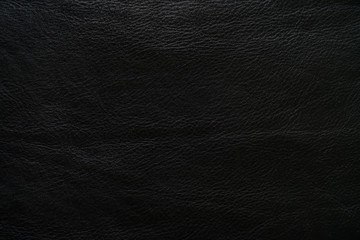 Rough black genuine leather texture