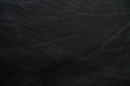 Rough black genuine leather texture