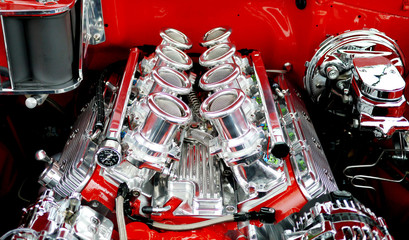 Old car engine