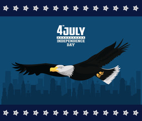 Fototapeta premium USA independence day card