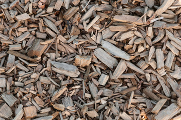 wood chip walkway close up