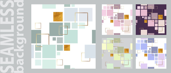 Trendy vector seamless colorful pattern with geometric. Design backgrounds for wallpaper, cover.  Vector illustration