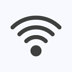Wifi technology icon on white background, free internet zone