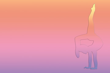 icon woman doing yoga silhouette with copy space 