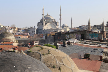 Fototapeta premium Dome cube roofs Istanbul, Turkey