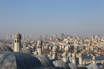 Dome cube roofs Istanbul, Turkey