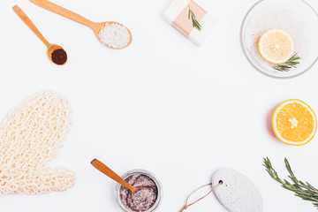 Bath background of natural cosmetics