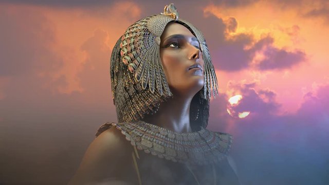 Cleopatra Egyptian Queen VII century of Egypt 3D render