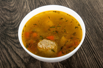 Soup with meatballs