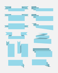 Fototapeta premium Simple Flat Design Ribbon Banners