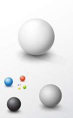 Set of colored spheres