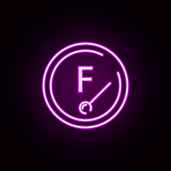 full tank neon icon. Elements of transportation set. Simple icon for websites, web design, mobile app, info graphics