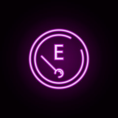 empty tank neon icon. Elements of transportation set. Simple icon for websites, web design, mobile app, info graphics