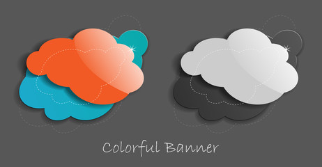 colorful banner with stripes