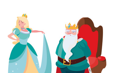beautiful princess and king on throne of tales characters