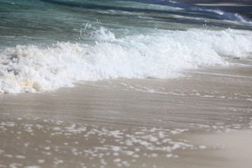 beach waves tropical island