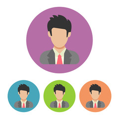 People icon in flat style