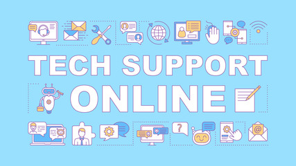 Tech support online word concepts banner