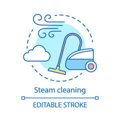 Fototapeta premium Steam cleaning concept icon