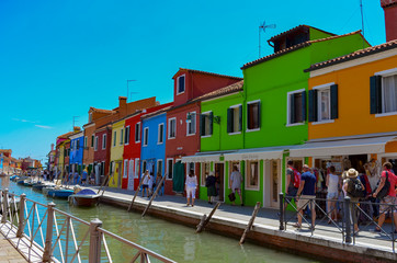 colorful houses in venice