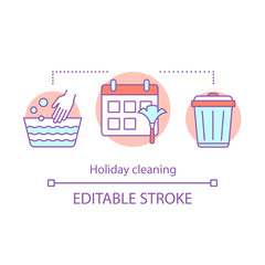 Holiday cleaning concept icon