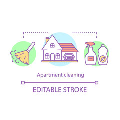 Fototapeta premium Apartment cleaning concept icon
