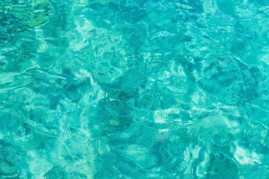 aquamarine tropic exotic Philippines sea ripple transparent water surface natural background 