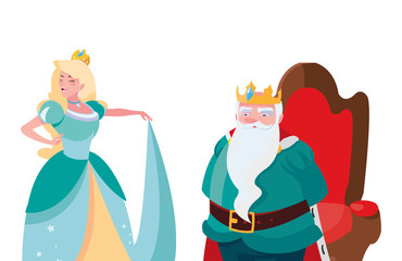 beautiful princess and king on throne of tales characters