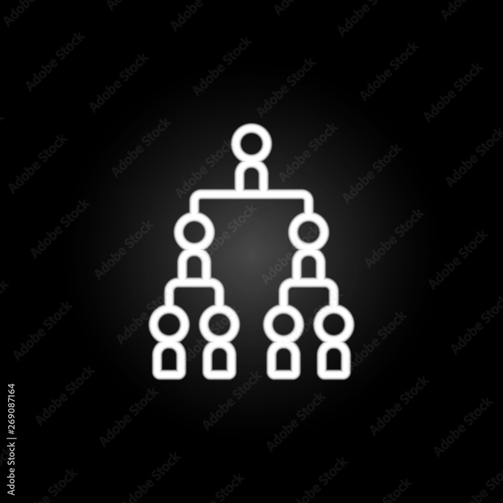 Poster hierarchy neon icon. elements of conferencing set. simple icon for websites, web design, mobile app,