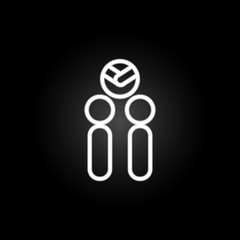Mutual agreement neon icon. Elements of conferencing set. Simple icon for websites, web design, mobile app, info graphics