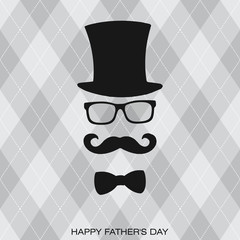 Happy Father s Day greeting card with tie. Vector