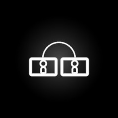 online meeting neon icon. Elements of conferencing set. Simple icon for websites, web design, mobile app, info graphics