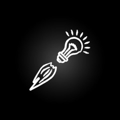 light bulb neon icon. Elements of creative idea set. Simple icon for websites, web design, mobile app, info graphics