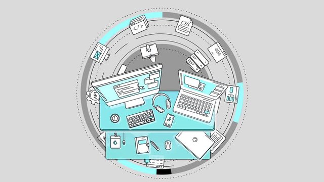 Web Developer promo animation on alpha chanel