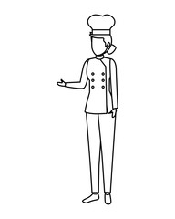 young female chef avatar character