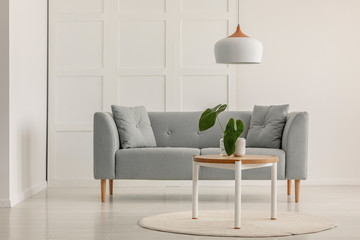 Simple living room interior in scandinavian style