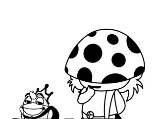 toad prince and fungu elf fairytale character