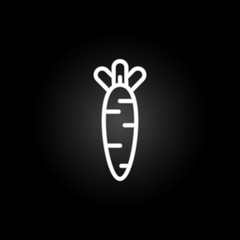 carrot, Easter, food neon icon. Elements of easter day set. Simple icon for websites, web design, mobile app, info graphics