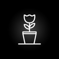 flower, Easter, tulip, plant neon icon. Elements of easter day set. Simple icon for websites, web design, mobile app, info graphics